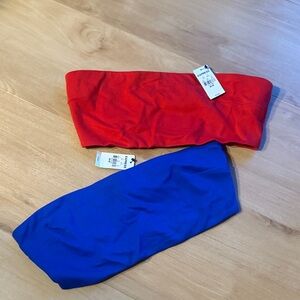 Express Red and Blue Bandeau Set